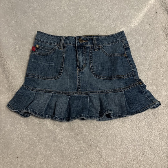 BONGO Blue Denim Skater Skirt - Picture 1 of 3